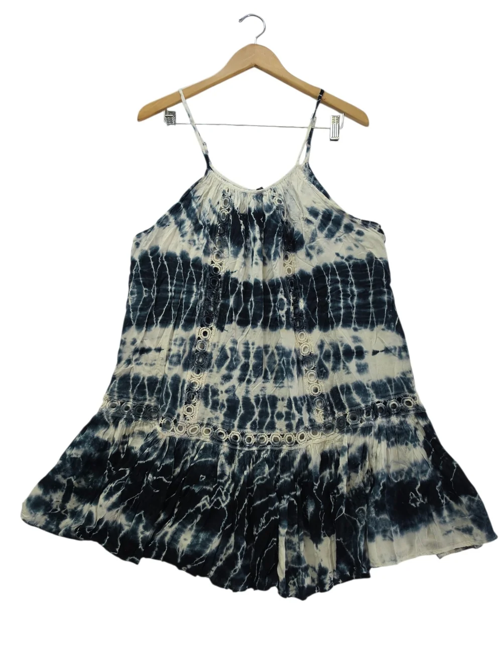 Raviya Navy & White Tie-Die Cover Up Dress - Picture 3 of 10